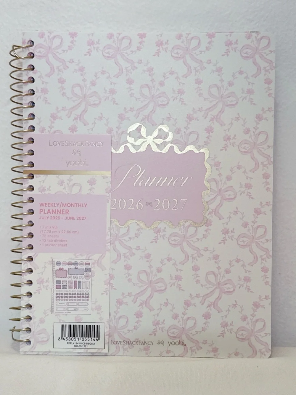 LoveShackFancy x Target Monthly and Weekly Planner Coquette Bow